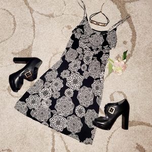 🖤 White & Black Floral Sundress